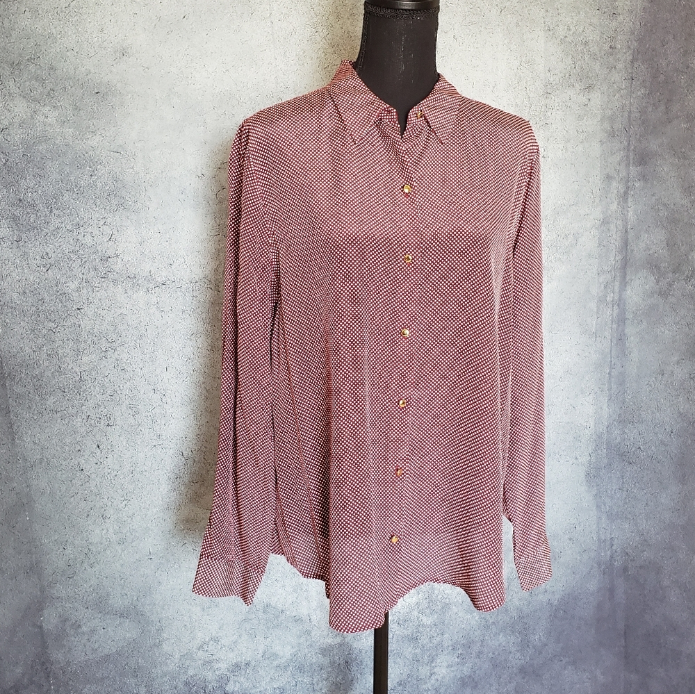 Ann Taylor silk blouse, size L. - Picture 7 of 8